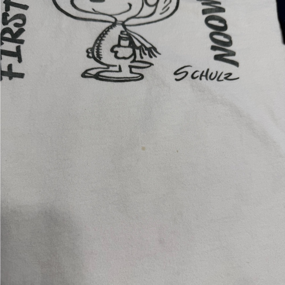 Peanuts White & Navy Snoopy 'First Beagle on the Moon' Short Sleeve Tee - Picture 5 of 9